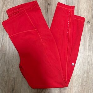 lululemon athletica Red Leggings size 12